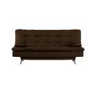 Sofá-cama 3 Lugares Casal Raridade Suede Café
