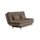 Sofá-cama 3 Lugares Casal Raridade Suede Marrom