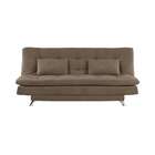 Sofá-cama 3 Lugares Casal Raridade Suede Marrom
