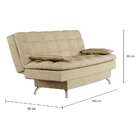 Sofá-cama 3 Lugares Casal Raridade Suede Velvet Bege