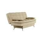 Sofá-cama 3 Lugares Casal Raridade Suede Velvet Bege