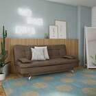 Sofá-cama 3 Lugares Casal Superior Suede Café