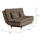 Sofá-cama 3 Lugares Casal Superior Suede Marrom