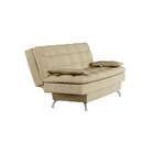 Sofá-cama 3 Lugares Casal Superior Suede Velvet Bege