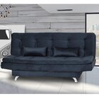 Sofá Cama 3 Lugares Com 2 Almofadas Salomé Matrix Suede Pena