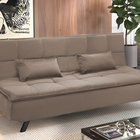 Sofá Cama 3 Lugares Cru Em Veludo 1,89m Haas