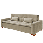 Sofá Cama 3 Lugares Em Linho Bege 2,17 Burano