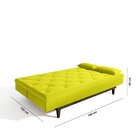 Sofá Cama 3 Lugares Em Suede Tokio Yescasa Amarelo / Tabaco