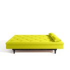 Sofá Cama 3 Lugares Em Suede Tokio Yescasa Amarelo / Tabaco