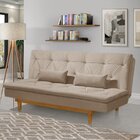 Sofá Cama 3 Lugares Em Suede Tokio Yescasa Castor