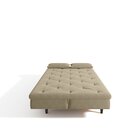 Sofá Cama 3 Lugares Em Suede Tokio Yescasa Castor/ Tabaco