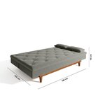 Sofá Cama 3 Lugares Em Suede Tokio Yescasa Cinza/mel
