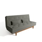 Sofá Cama 3 Lugares Em Suede Tokio Yescasa Cinza/mel