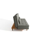 Sofá Cama 3 Lugares Em Suede Tokio Yescasa Cinza/mel