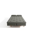 Sofá Cama 3 Lugares Em Suede Tokio Yescasa Cinza/mel