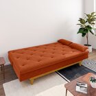 Sofá Cama 3 Lugares Em Suede Tokio Yescasa Laranja