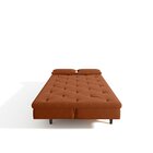 Sofá Cama 3 Lugares Em Suede Tokio Yescasa Laranja/tabaco