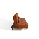 Sofá Cama 3 Lugares Em Suede Tokio Yescasa Laranja/tabaco