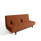 Sofá Cama 3 Lugares Em Suede Tokio Yescasa Laranja/tabaco