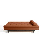 Sofá Cama 3 Lugares Em Suede Tokio Yescasa Laranja/tabaco