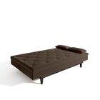 Sofá Cama 3 Lugares Em Suede Tokio Yescasa Marrom / Tabaco
