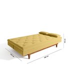Sofá Cama 3 Lugares Em Suede Tokio Yescasa Mostarda/mel