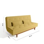 Sofá Cama 3 Lugares Em Suede Tokio Yescasa Mostarda/mel