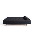 Sofá Cama 3 Lugares Em Suede Tokio Yescasa Preto / Tabaco