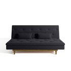 Sofá Cama 3 Lugares Em Suede Tokio Yescasa Preto/castanho