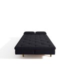 Sofá Cama 3 Lugares Em Suede Tokio Yescasa Preto/castanho