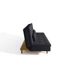 Sofá Cama 3 Lugares Em Suede Tokio Yescasa Preto/castanho