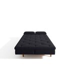 Sofá Cama 3 Lugares Em Suede Tokio Yescasa Preto/mel