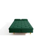 Sofá Cama 3 Lugares Em Suede Tokio Yescasa Verde