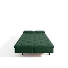 Sofá Cama 3 Lugares Em Suede Tokio Yescasa Verde/ Tabaco