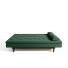 Sofá Cama 3 Lugares Em Suede Tokio Yescasa Verde/ Tabaco