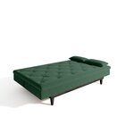 Sofá Cama 3 Lugares Em Suede Tokio Yescasa Verde/ Tabaco