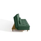 Sofá Cama 3 Lugares Em Suede Tokio Yescasa Verde/castanho