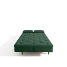 Sofá Cama 3 Lugares Em Suede Tokio Yescasa Verde/castanho