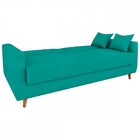 Sofá Cama 3 Lugares Emilia Reclinável Veludo Verde Menta - Ma