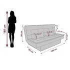 Sofá Cama 3 Lugares Esmeralda Chumbo