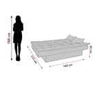 Sofá Cama 3 Lugares Esmeralda Chumbo