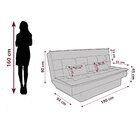 Sofá Cama 3 Lugares Esmeralda Goiaba