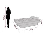 Sofá Cama 3 Lugares Esmeralda Goiaba