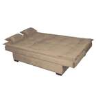 Sofá-cama 3 Lugares Esmeralda Veludo Capuccino
