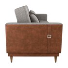 Sofá Cama 3 Lugares Esther 203cm X 90cm X 95cm Chumbo/montana