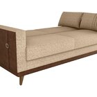 Sofá Cama 3 Lugares Esther 203cm X 95cm X 90cm Bege/montana W