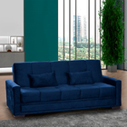 Sofá Cama 3 Lugares Grazi - Matrix - Light Azul