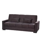 Sofá Cama 3 Lugares Grazi Matrix Suede Grafiato Marrom