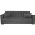 Sofá Cama 3 Lugares Jobim Linho - Amarena Móveis - Cinza Escu