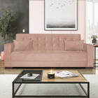 Sofá Cama 3 Lugares Jobim Suede - Amarena Móveis - Rosê